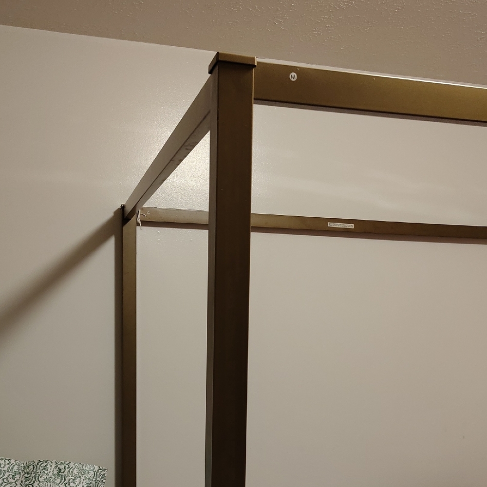 Queen Size Bed Frame Gold Mattress Not Included - Picture 3 of 5
